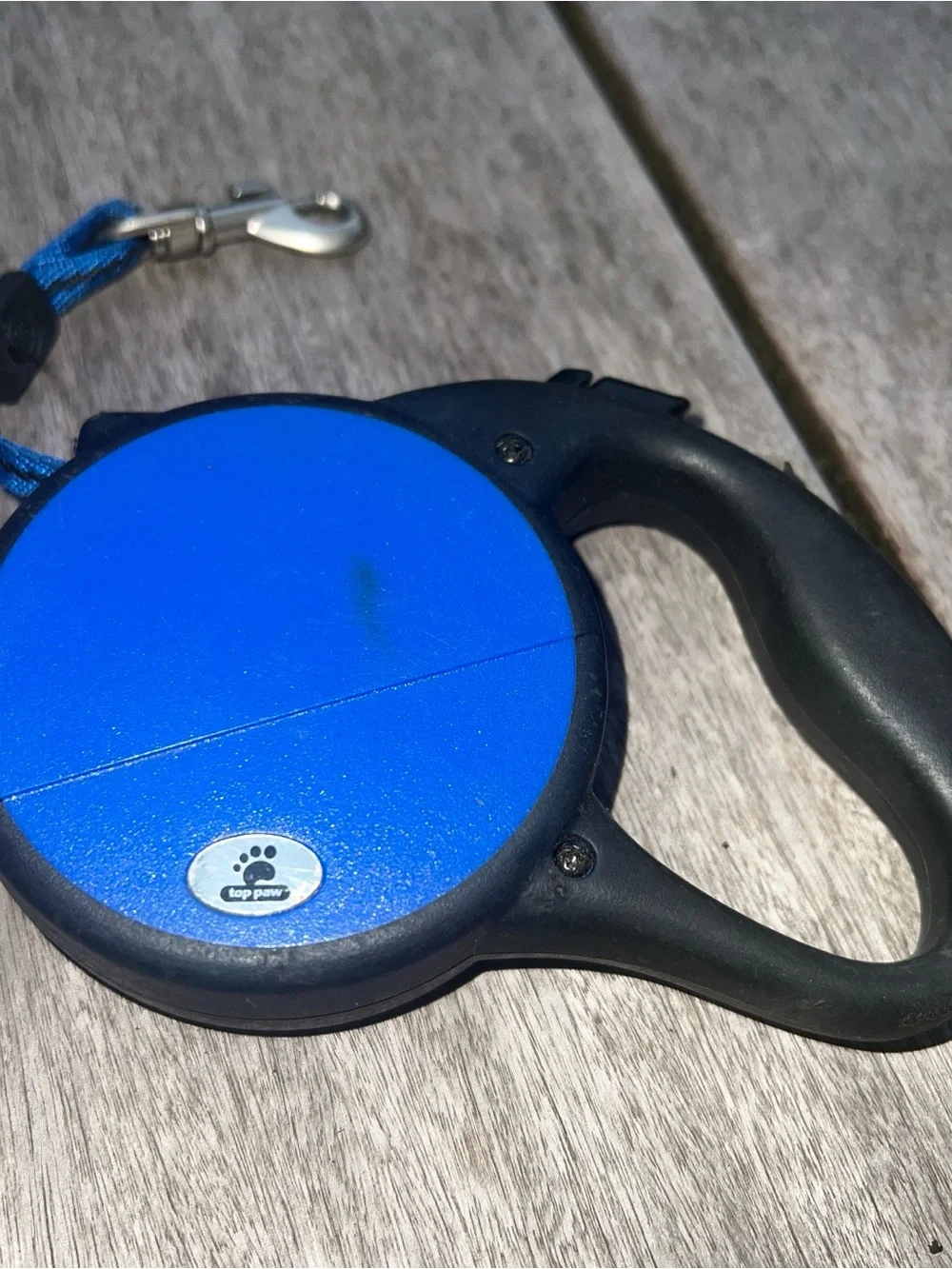 Black and Blue Top Paw Retractable Dog Leash 10 Feet